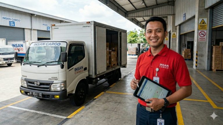 Petugas ekspedisi profesional bersiap menangani pengiriman jasa cargo Pekanbaru dengan layanan terbaik.